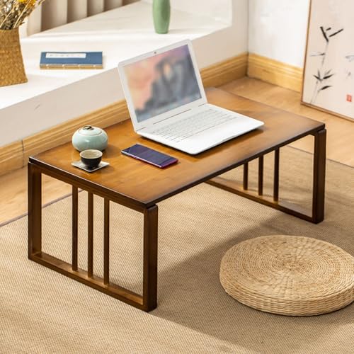 Table basse pliante gain de place 80 cm avec pieds rabattables