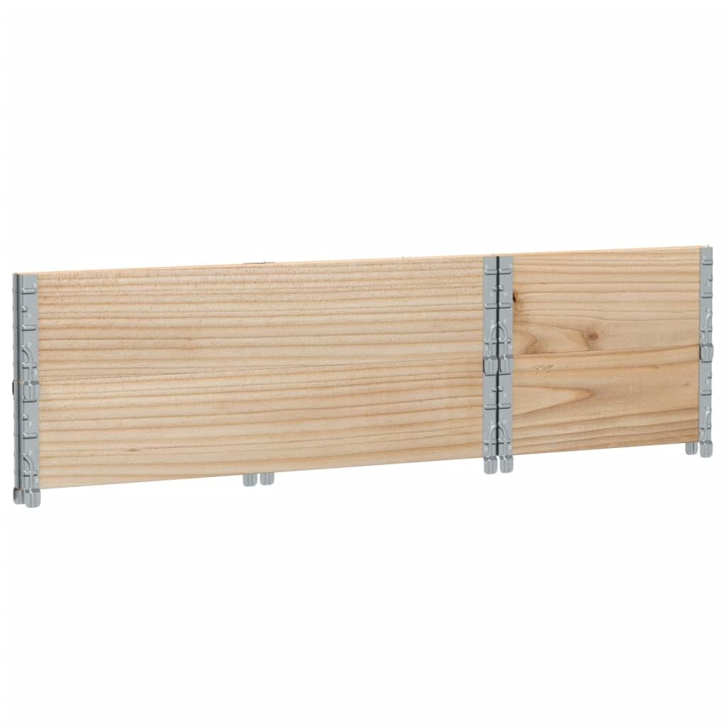 Paletten-Aufsatzrahmen 2 Stk. 100x50 cm Massivholz Kiefer stapelbar klappbar für Lagerung Transport und Ladungssicherung in Werkstatt Logistik und Versand