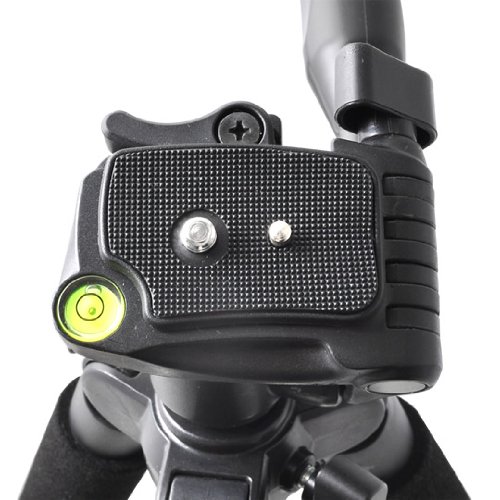 57-Inch Pro Series Aluminum Camera Tripod For Fujifilm X30 X100T X-T1 S9900W S9800 X-A2 Xq2 S8400W Xq1 Jx680 S9400W Xp70 Ax660 Jx660 Jx680 S8600 S9200 & More + Microfiber Cloth #TOP1