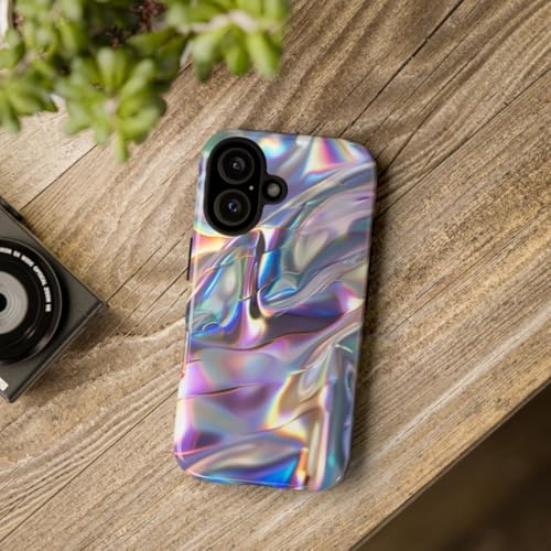 Coque rigide iPhone 16 holographique pour éviter rayures et chocs - 4