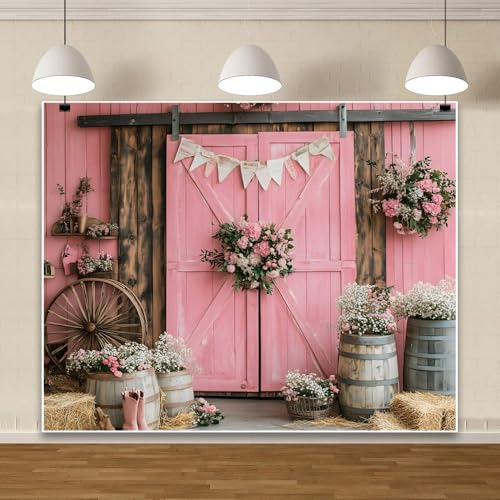 Fondo rosa western 10x8ft para fotografía miniatura 1