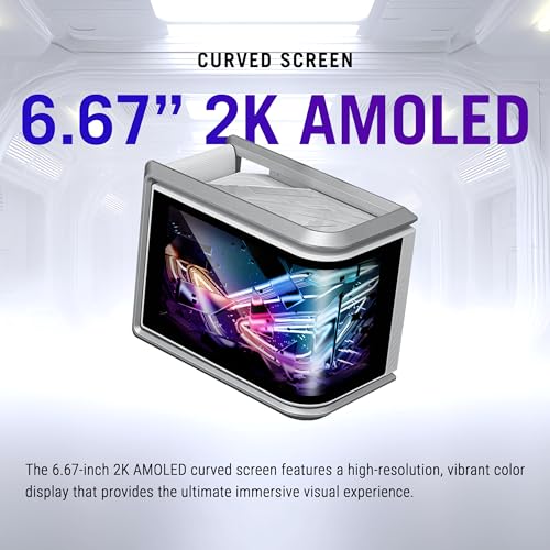Image of ASUS ROG RYUO IV SLC 360 ARGB White Edition All-in-one CPU Liquid Cooler, Shortened tubing for Clean Aesthetic, Movable Curved 6.67-inch Display, 6 Year Warranty