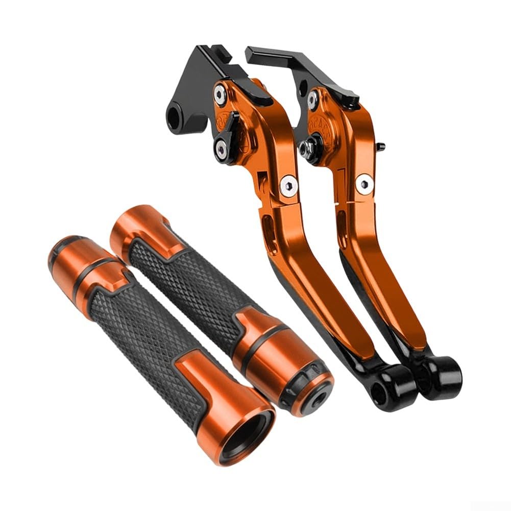 Manubrio in lega di alluminio antivento CNC fresato (arancione)