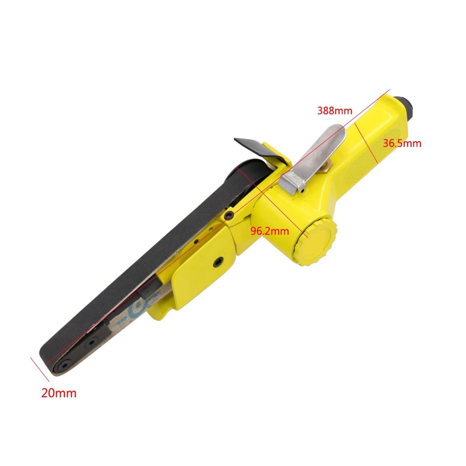 Szlifierka taśmowa pneumatyczna taśma szlifierska Adapter pneumatyczny DIY taśma szlifierska szlifierka kątowa szlifierka części spawalnicze 20*520mm