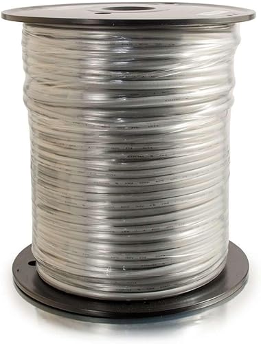 Miniatura 1 de C2G 07192 28 AWG - Carrete de cable de teléfono plano modular de satén plateado de 4 conductores, chaqueta plateada (500 pies, 500.0 ft)