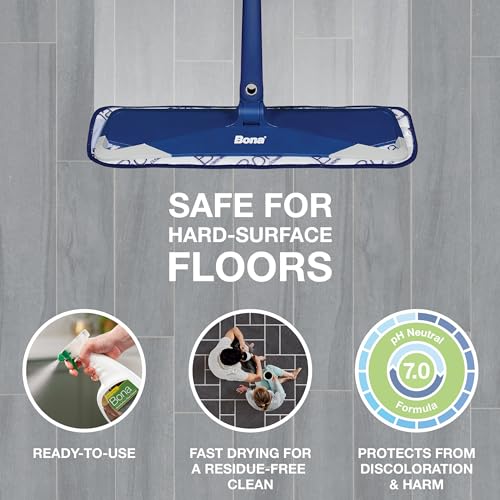 Image of Bona Multi-Surface Floor Cleaner Spray - 32 fl oz - Lemon Mint Scent - Refillable - Residue-Free Floor Cleaning Solution for Stone, Tile, Laminate, and Vinyl Floors (Pack of 2)