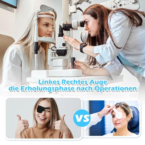 Augenklappen Kwjeiulsoq 2 Stück für Erwachsene, medizinische Augenpflaster
