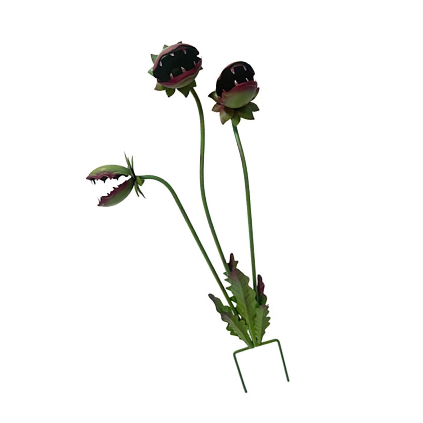 Hredyqw Unique Metal Carnivorous Plant Garden Stake for Outdoor Decoration with Rust Proof Design and Easy Installation Yard Art