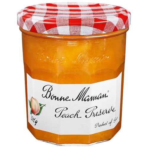 Image of Bonne Maman Peach Preserve Marmalade Fruit Jam, 13 oz ℮ 370 g