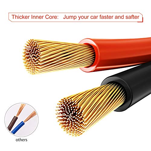 TWING Jumper Cables 2 Gauge 20 Feet 1000Amp Booster Cable for Battery Emergency 2AWG 20Ft Heavy Duty Long Enough Strong Clips - Thumbnail 3