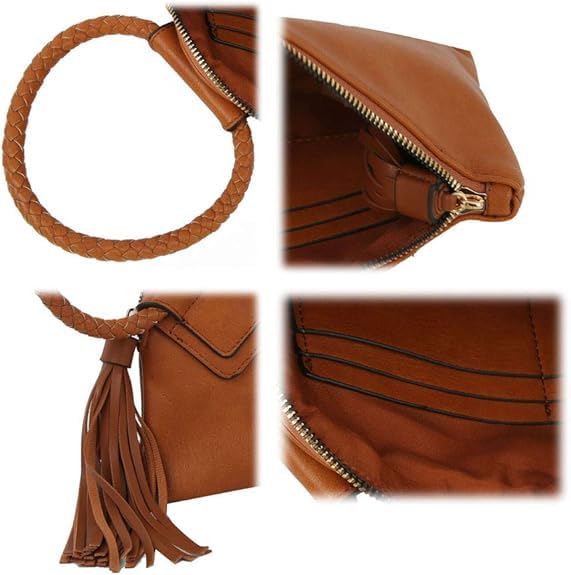 Image of Womens Clutch Purse Wristlet Wallet Evening w /Hand Strap Casual Formal Vegan Leather - Metro Muse