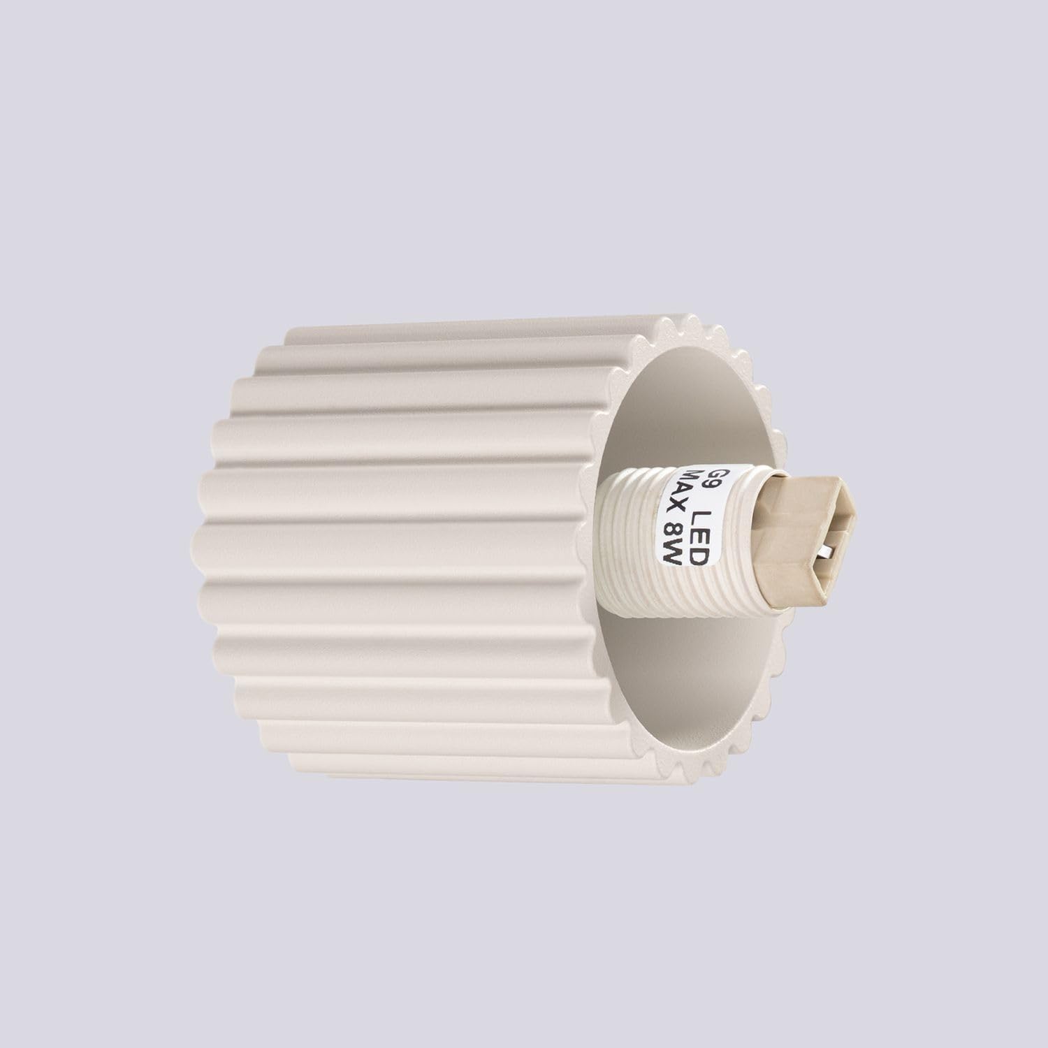 Licht-Erlebnisse Glas Wandleuchte IP44 Beige G9 Aluminium rund Kugel Modern blendarm T:17 cm Küche Spiegelleuchte Feuchtraum Wandlampe Wandbeleuchtung Bad