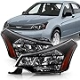 AKKON - For 2008-2011 Ford Focus OE Factory Style Headlights Headlamps Pair Replacement - Black Housing