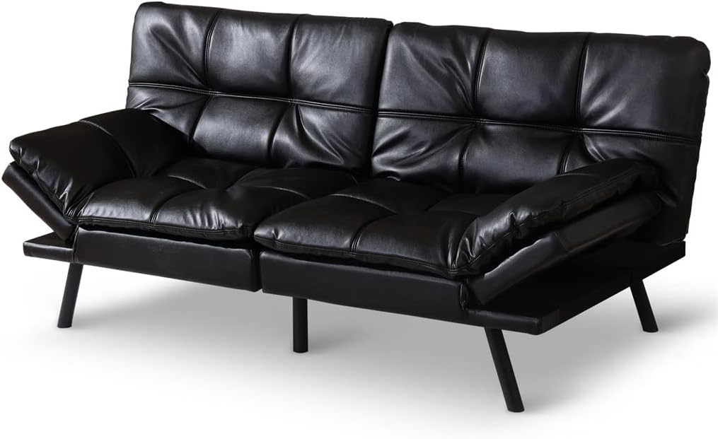 Sofa Bed Linen Memory Foam Couch Convertible Love Seat for Compact Living Spaces Offices Apartments