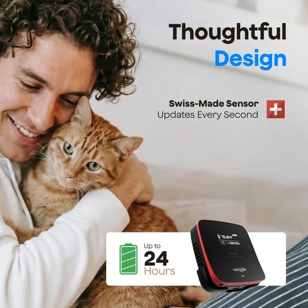 Image of Waggle RV Pet Temperature Monitor with GPS & AQI - 4G Cellular, No WiFi Required - Real-Time App, SMS & Email Power Outage Alerts - Home, Car, RV & Vacation Safety - Subscription Required
