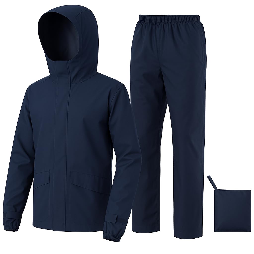 4v1 Waterproof Raincoat for Men | Lightweight & Durable Rain Jacket with Hood | Windproof & Breathable | Travel-Friendly, Bike & Motorcycle Use | E16-picture-30