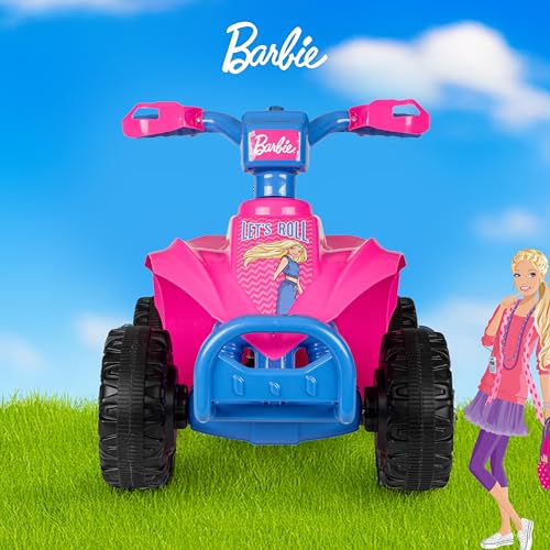 Image of Barbie - 6V Kids Ride-On ATV with Rechargeable Battery and Reverse Drive | Barbie - 6V Kids Ride-On ATV with Rechargeable Battery and Reverse Drive