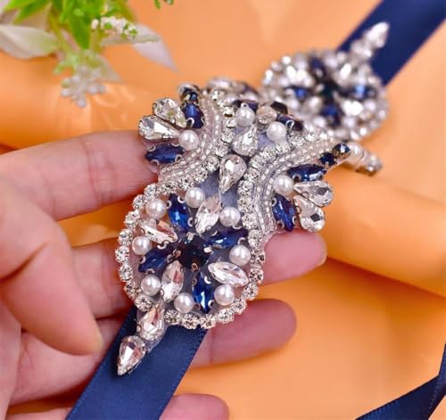 Women's Dress Accessories Wedding Banquet Belt Shiny Crystal Pearl Bridal Belt2