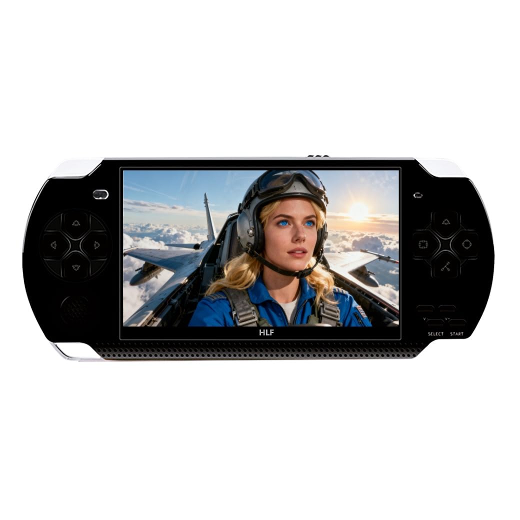 HLF 4.3 Pulgadas Consola de Videojuegos Portátil Retro Múltiples Simuladores El Juego Permite Guardar el Progreso Video/Música/Libro Electrónico con Salida de TV Regalos para Novios/Hijos