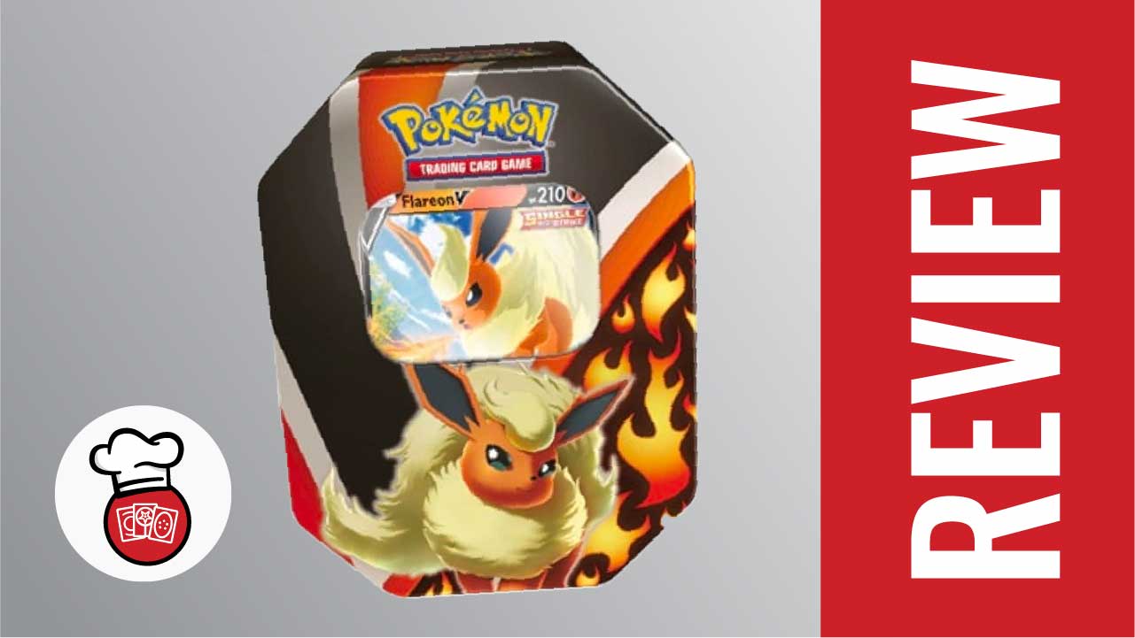 Watch Pokemon Eevee Evolutions Flareon V Tin REVIEW on Amazon Live