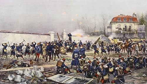 Póster de lienzo de la obra la Difesa di Champigny de Jean Baptiste Edouard Detaille, 60x90cm