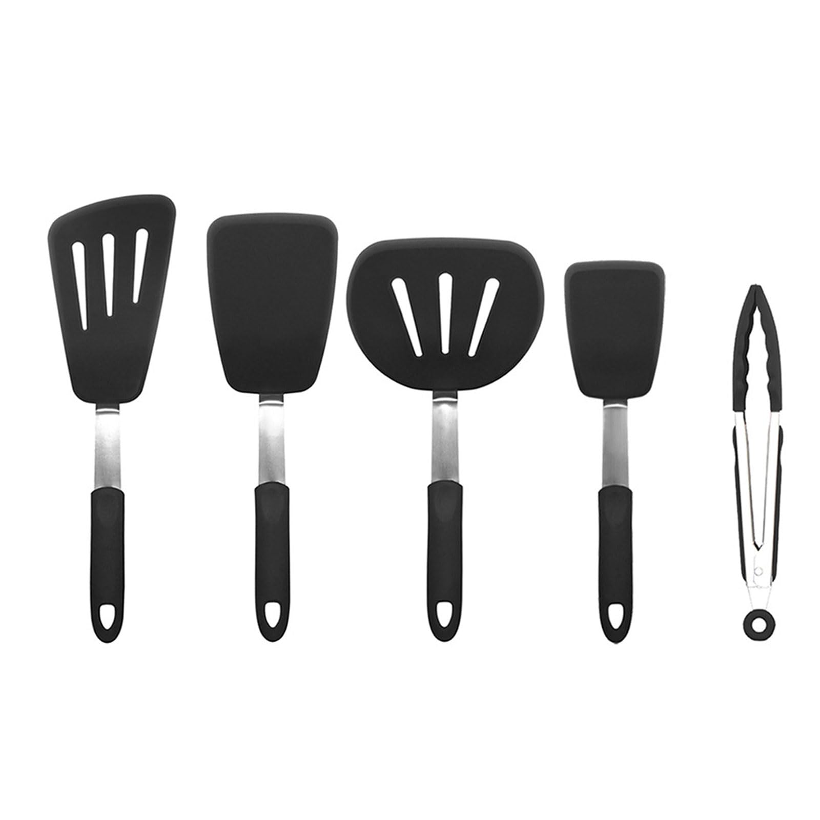 Spatola in silicone Paletta scanalata resistente calore, per pentole antiaderenti Facile da pulire con manico ergonomico Spatola in silicone Paletta scanalata con manico ergonomico Strumento