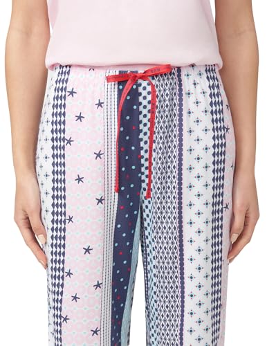 Image of HUE Women's Summer Vacation Pajama Separates, Soft, Whimsical Print Pjs with Tropical Beach Themes, Flip Flops, Cocktails