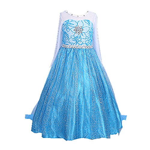 Labellevie Vestido de Princesa Disfraz de Princesa Traje de Princesa Niñas Navidad Halloween Traje Fiesta 150cm