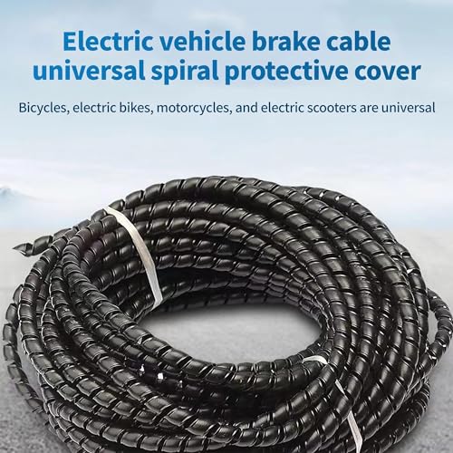 Pack of 2 96 cm Scooter Cable Protector Spiral Cable Tube Cable Spiral Cable Protection Hose Flexible Spiral Hose Cable Organisation E-Scooter Accessories (Black) - Image 3