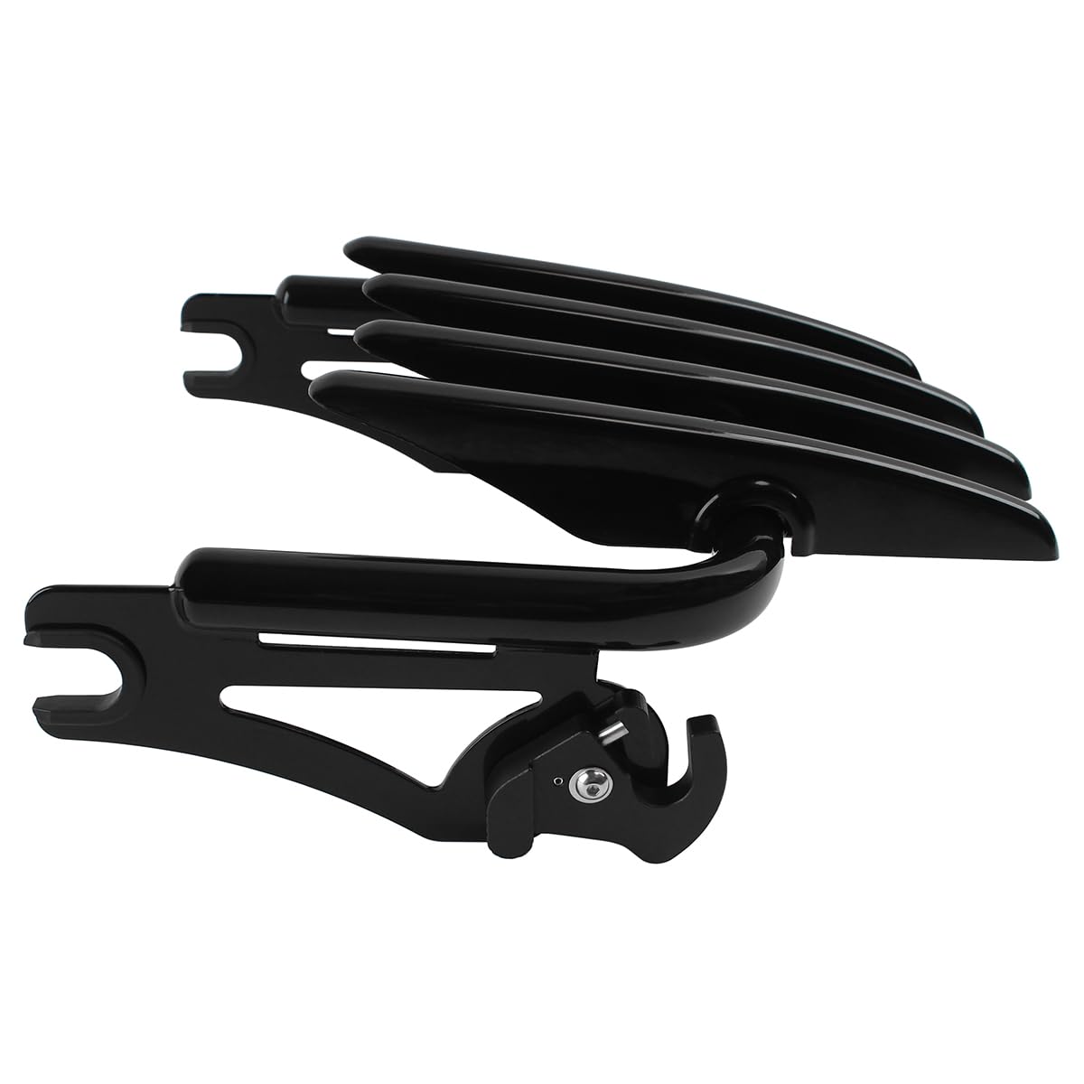H RUO Stealth Gepäckträger, schwarz, Abnehmbarer Gepäckträger, kompatibel mit Harley Davidson Street Glide Road Glide Road King Electra Glide Ultra Limited 2009–2024