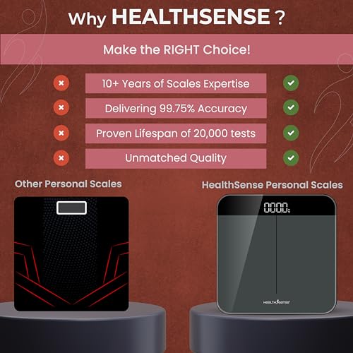 HealthSense Dura-Glass PS 120 Weighing Scale (Backlit, Step-On) — view 2