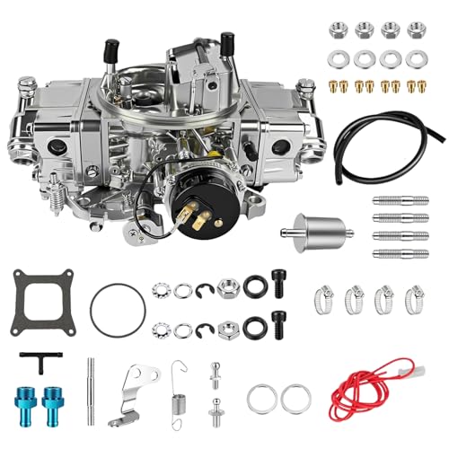 BR-67255 Carburetor 650 CFM 4 Barrel Electric Choke 4150 Model with Mechanical Secondaries for Holley Quick Fuel Brawler Double-Pumper Carburetor Square Bore Flange