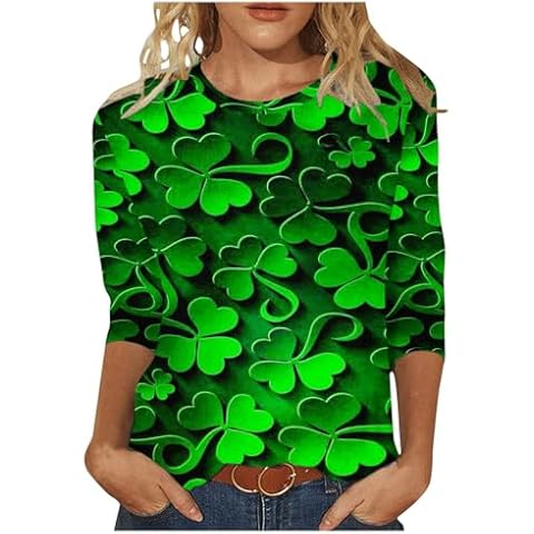Women's Shamrock Print Sweatshirt for St. Patrick's Day Cover