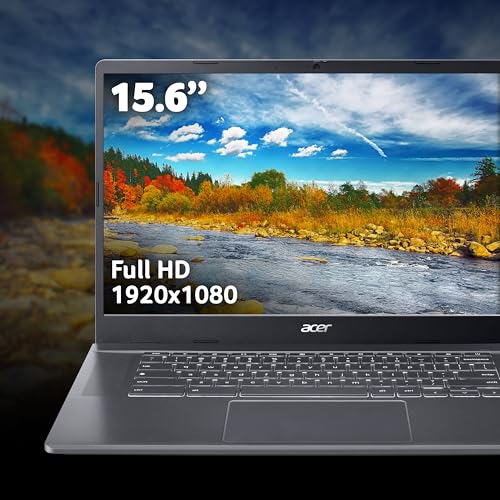 Acer Chromebook Plus 515 CB515-2H Laptop - Intel Core i3-1215U, 8GB, 256GB SSD, integrierte Grafik, 39.6 cm Full HD, Google Chrome OS, Eisen – Ansicht 4