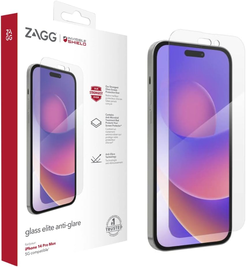ZAGG InvisibleShield Glass Elite Screen Protector for iPhone 14 Pro Max