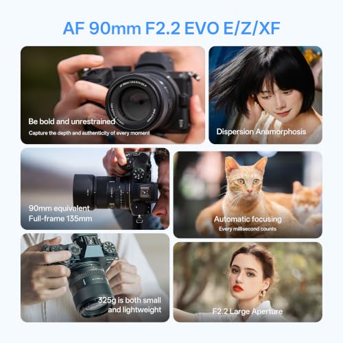 Image of VILTROX AF 90mm F2.2 f /2.2 EVO APS-C Portrait XF Lens for Fuji X-Mount