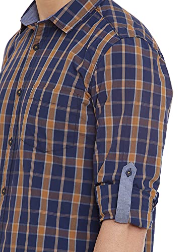 Image of Amazon Brand - Symbol Men's Cotton Checkered Regular Fit Casual Shirt