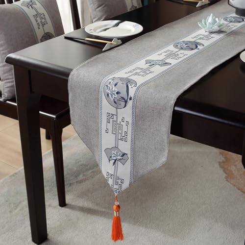 ���� �e�[�u�������i�[ �� �h�� �e�[�u���Z���^�[�N���X �h�J ���� �Z���^�[�N���X ���ʎg����@�e�[�u�����ȁ[ table runner �e�[�u���Z���^�[ �z �^�b�Z�� 140 x 33cm�@�O���[