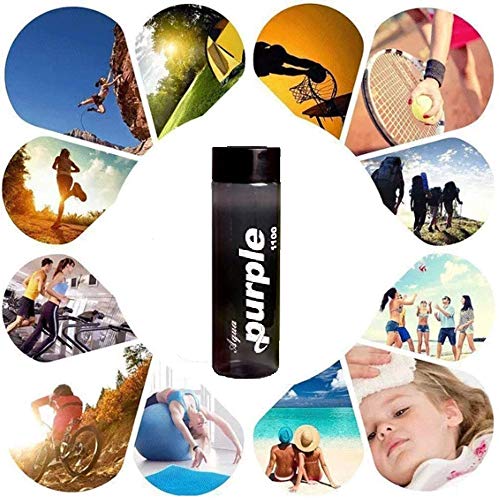 Image of Sjeware Aqua Purple Plastic Water Bottle 1 Litre, Multicolor, Pack of 3 pcs