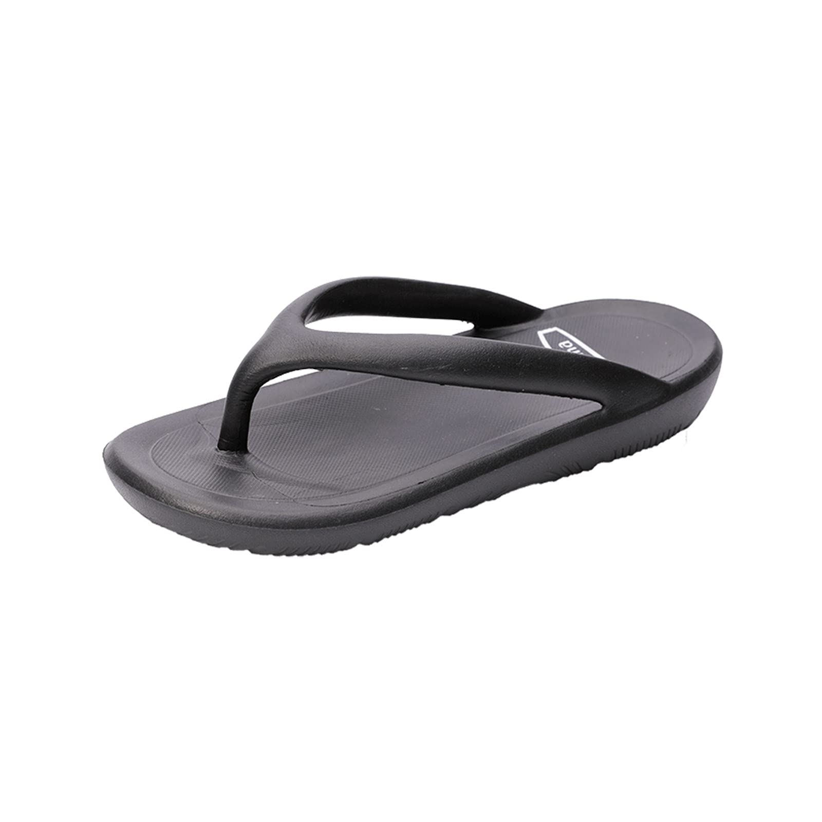 AnFeng Womens Lightweight Flip Flop Beach Rhinestone Sandal Adjustable Casual Thong Sandal Comfortable Yoga Slippers Black 7 5