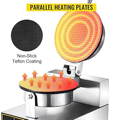 Kommerzielle elektrische Eiscreme-Waffel-Kegel-Hersteller Antihaft-Frühlingsrolle-Waffel-Kegel-Schalen-Hersteller-Waffeleisen-Kegel-Maschine – Bild 6