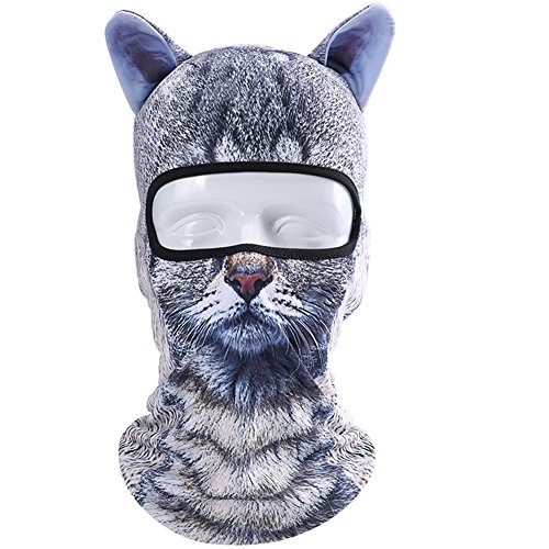 Koolip Cat Balaclava,Dog Balaclava,Halloween Hat,Cute Full Face Hood Mask Animal Ski Mask