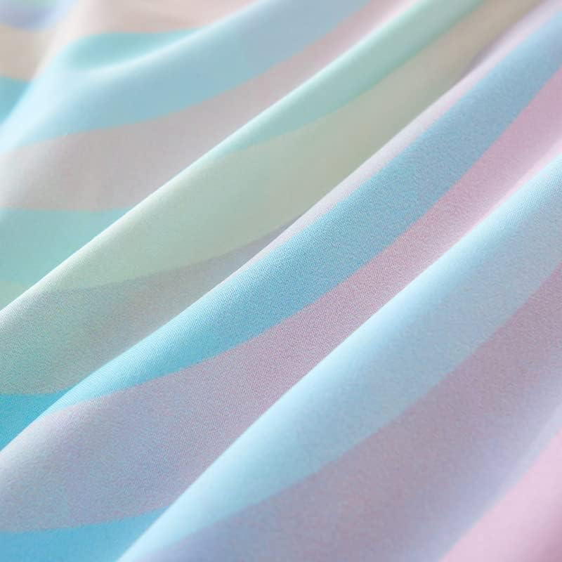 Miniatura 6 de Helloosuu Juego de edredón rosa para niñas tamaño individual, juego de ropa de cama rosa para niñas, juego de edredón de teñido anudado para niñas,