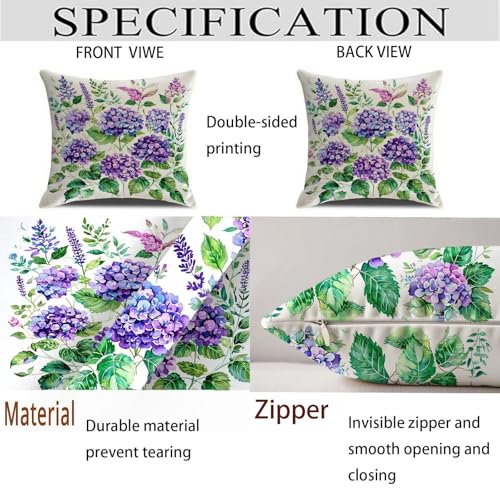 Housse coussin 80x80cm imperméable taie oreiller velours violet - 5