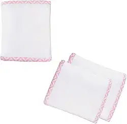 Tela Respirável Para Berço, Baby Deluxe, Chevron Rosa