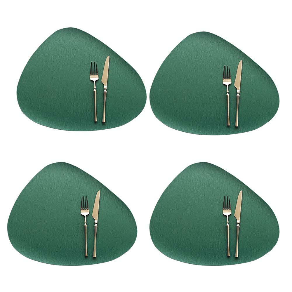 Sets de table en cuir PU isolants et élégants pour salle à manger raffinée