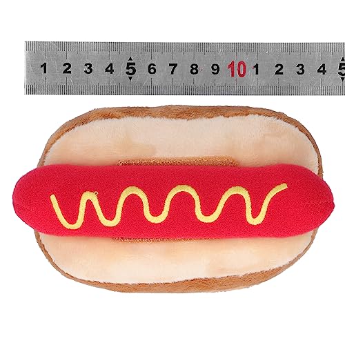 HEITIGN Plüsch Hot Dog Sound Spielzeug Simulation Essen Haustier Spielzeug Hund Katze Zubehör