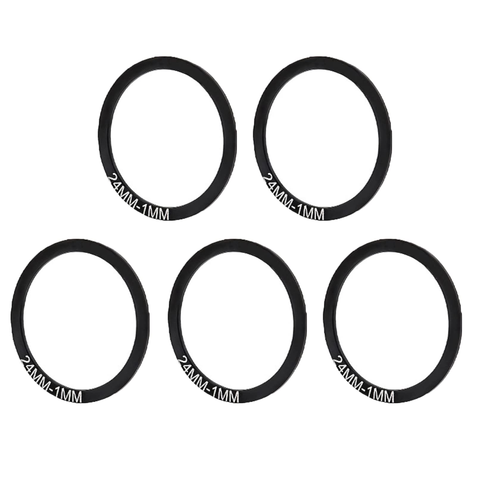 Yundxi 5pcs Bike Bottom Bracket Gasket Crank Washer Spacer Aluminum Alloy
