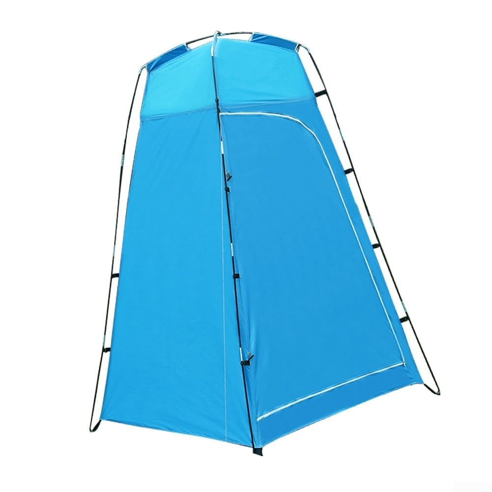 Instant Pop Up Prywatność namiot na zewnątrz kemping kabina prysznicowa przenośna toaleta schronienie wodoodporna tkanina osłona przeciwsłoneczna plaża garderoba 130 x 130 x 210 cm (niebieski)