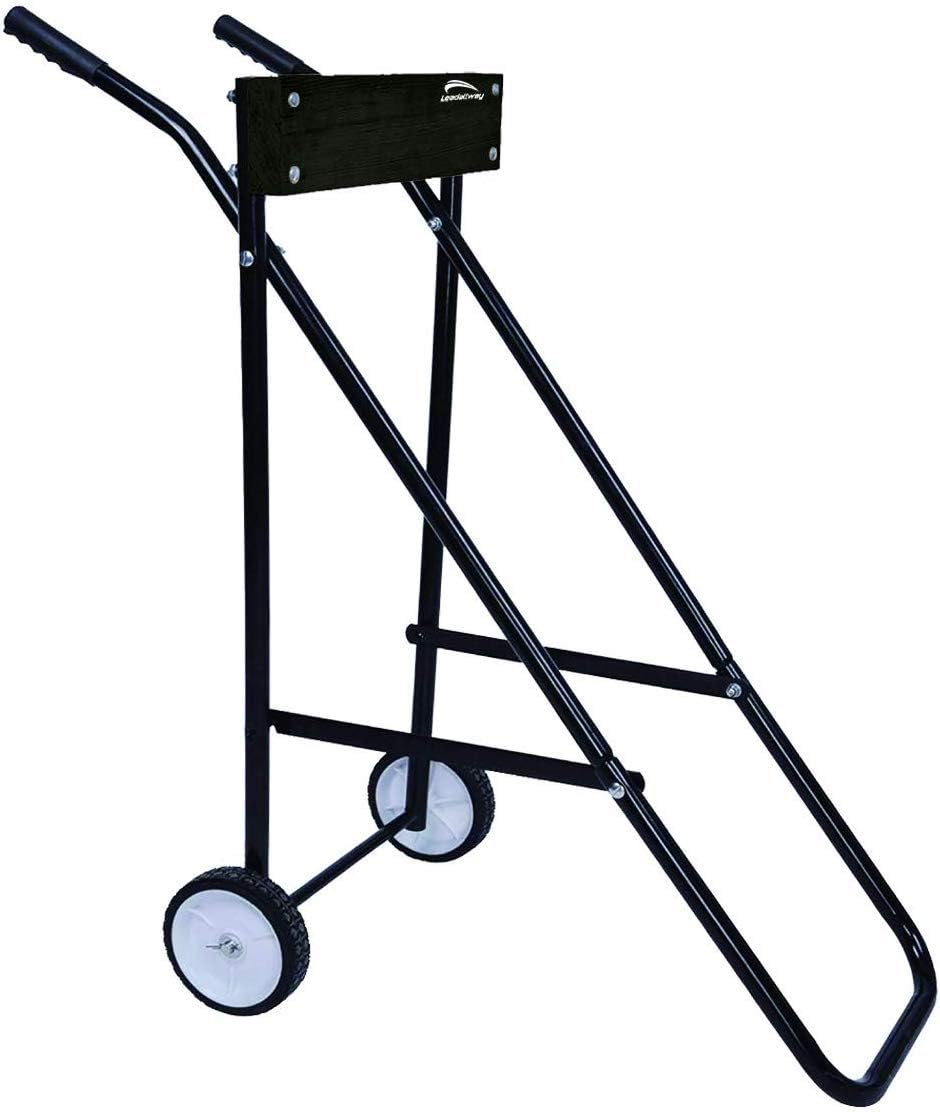 LEADALLWAY Outboard Boat Motor Stand Display Carrier Cart (Black